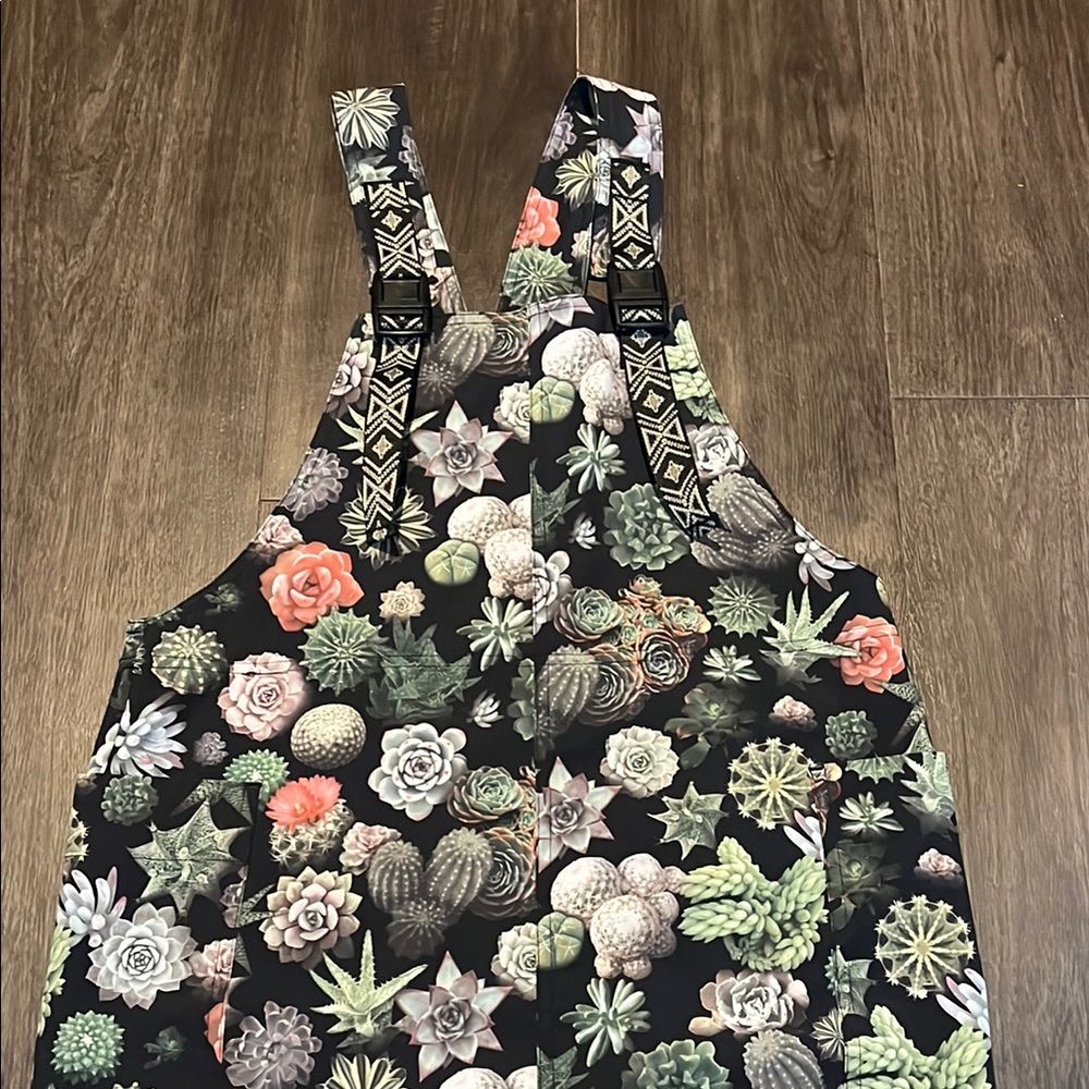 KAVU Floral Cactus Print Overalls